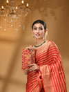 RED Silk Saree with All Over Beautiful Floral Jacquard Weave Design  Warm Silk SAREE