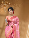 WARM SILK PINK  SAREE WITH All Over Beautiful Floral Jacquard Weave Design