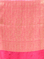 WARM SILK PINK  SAREE WITH All Over Beautiful Floral Jacquard Weave Design