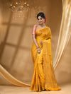 BANARASI GEORGETTE GOLD  SAREE WITH All Over Beautiful Floral Jacquard Weave Design