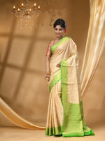 WARM SILK OFFWHITE  SAREE WITH All Over Beautiful Floral Jacquard Weave Design
