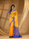 MYSORE SILK GOLD SAREE WITH All Over Beautiful Floral Jacquard Weave Design