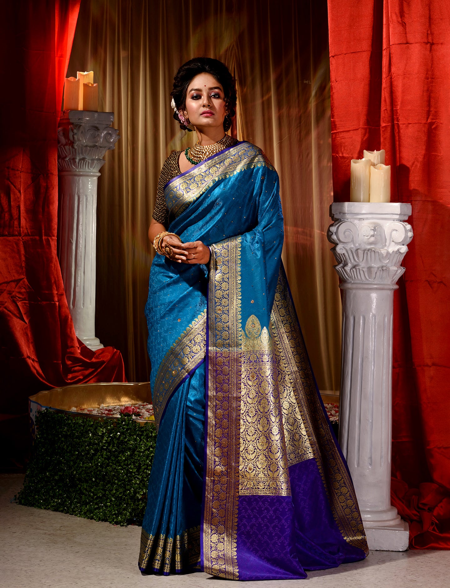 Royal blue #kanchipuram #silk #saree... - Kanchi Pattu Sarees | Facebook