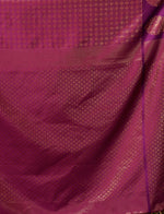 Purple With Copper Pattu Silk Saree with All Over Beauthful Floral Jacquard Weave Design